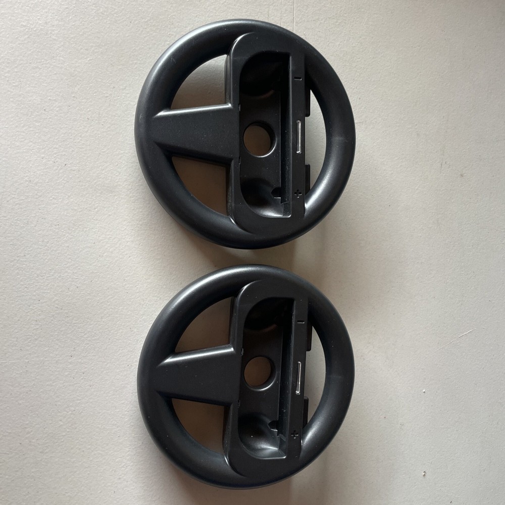 Lot Of 2 - Orzly - Black Racing Wheels for Nintendo Switch Joy-Con Mario Kart