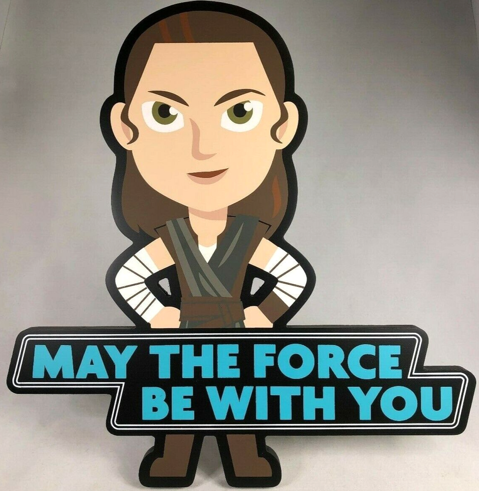 Hallmark Star Wars Rey Plaque Wall Hanging May The Force Be With You Disney New