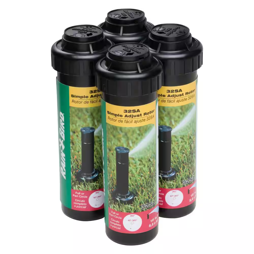 4-Pack 32SA Pop-Up Rotor Sprinkler Heads for Lawn Watering