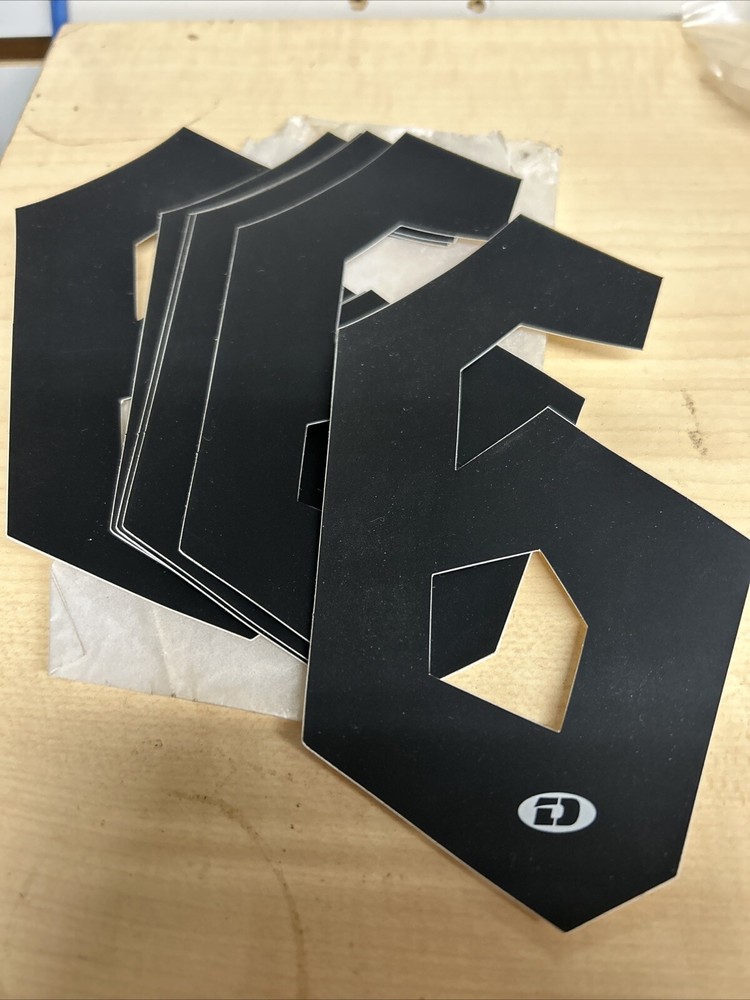 Old School 6” BMX RACING NUMBERS DYNO #6 X6 Gt Haro Mongoose Rad