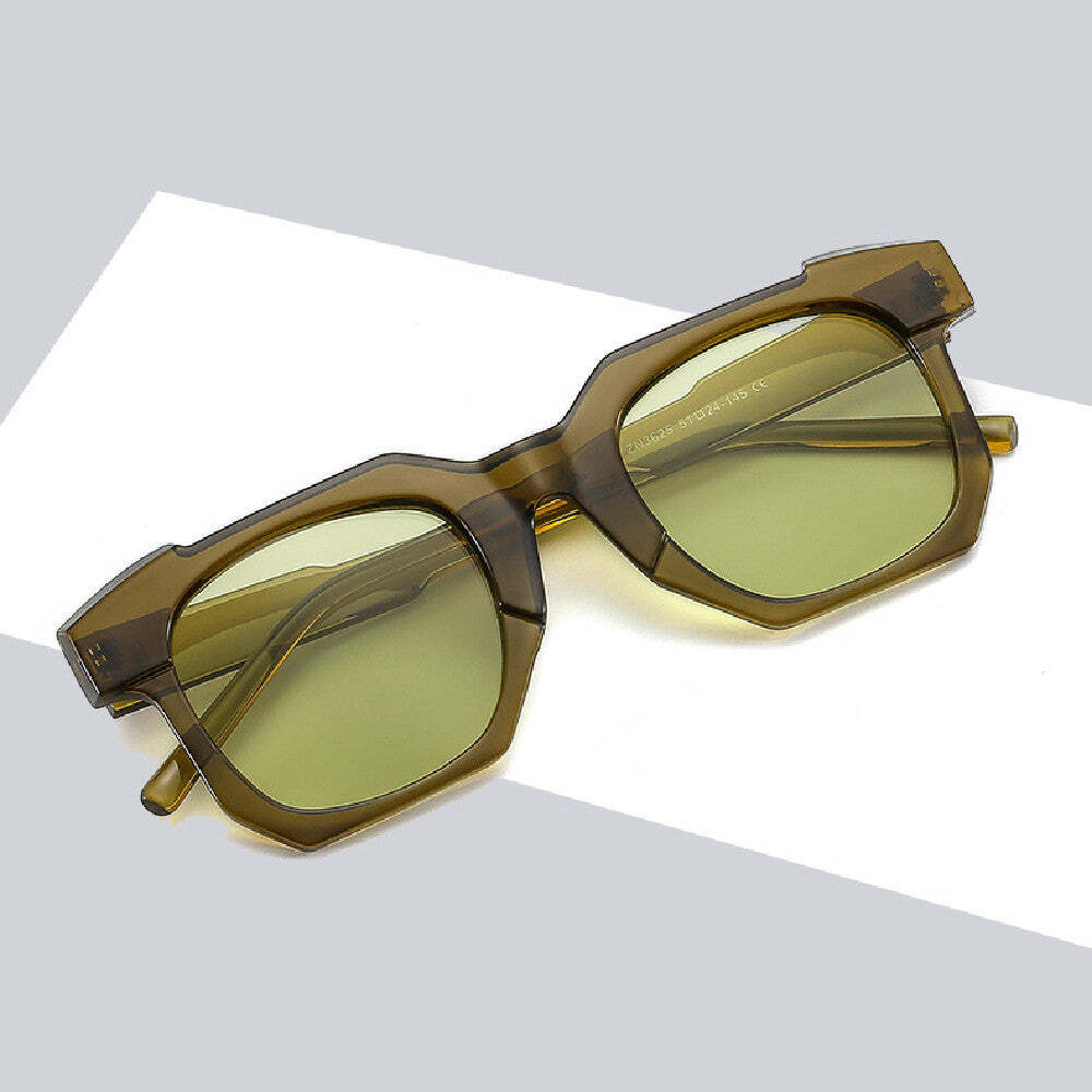 Men's Multilateral Black Frame Plain Glasses