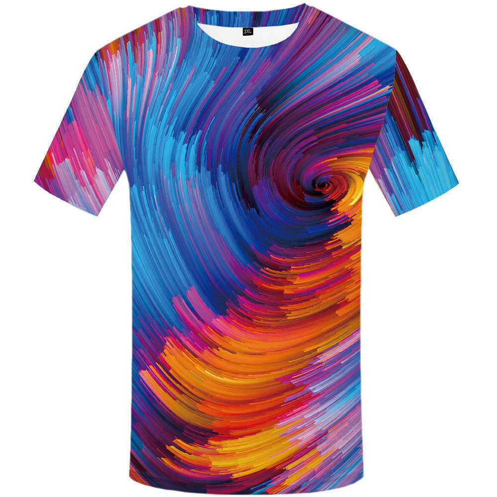 Round Neck Pullover Men's And Women's Digital 3D Printed T-shirt Men Casual T-sh