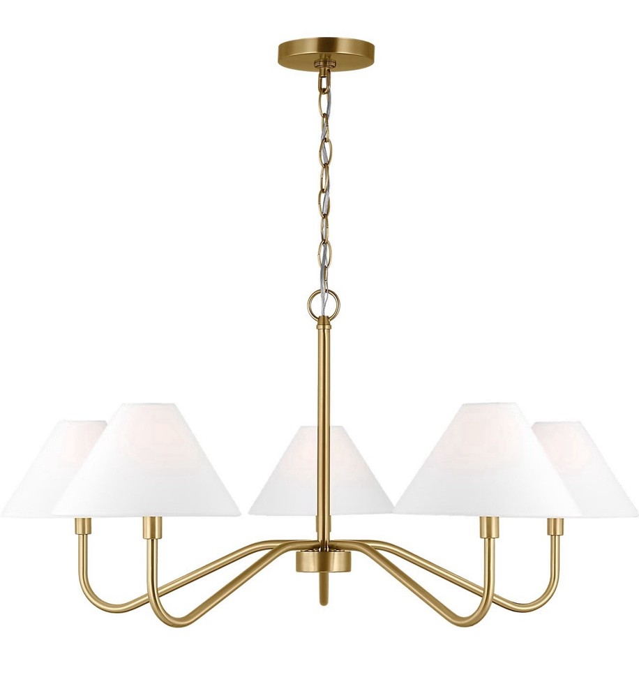 Visual Comfort Drew & Jonathan Eldon Large Chandelier Djc1205sb Satin Brass-image