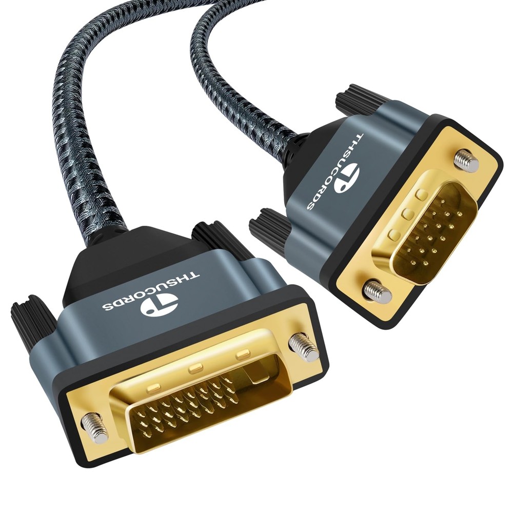 3.3FT DVI-D to VGA Male Cable Adapter Uni-Directional Gold Plated