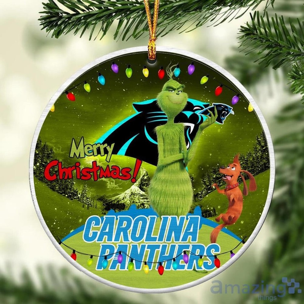 Custom Grinch Panthers Football Christmas Ornament - Personalized Gift