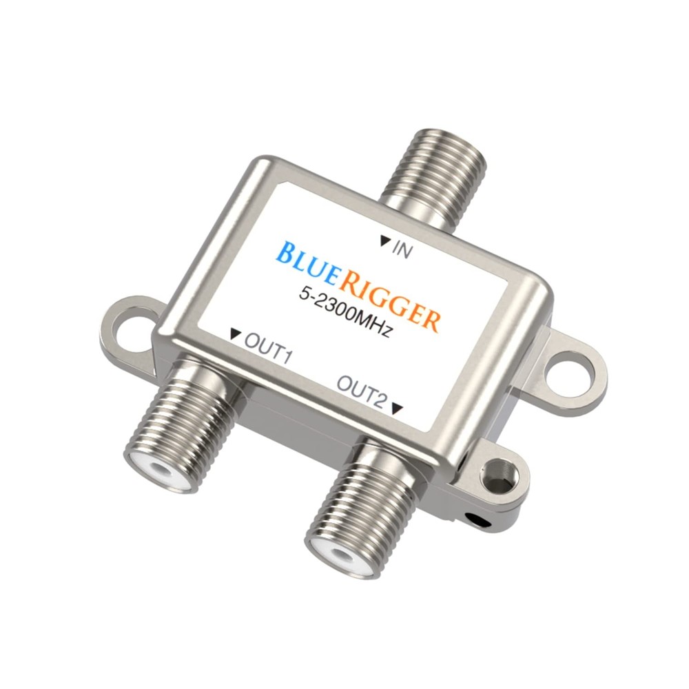 2-Way RG6 Coaxial Splitter F-Type 2.3GHz 5-2300MHz Mini Diplexer