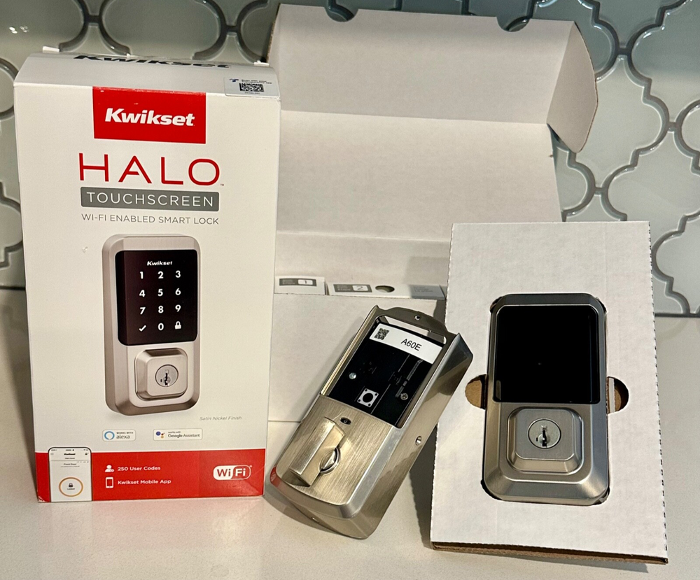Kwikset Halo Touchscreen Wi-Fi Smart Lock in Satin Nickel