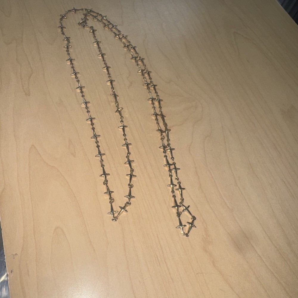 Mini Long Cross Pendant Chain Necklace - Bold Statement Piece