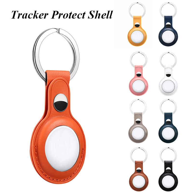 Protective PU Leather Cover Case for Apple AirTag Location Tracker Skin