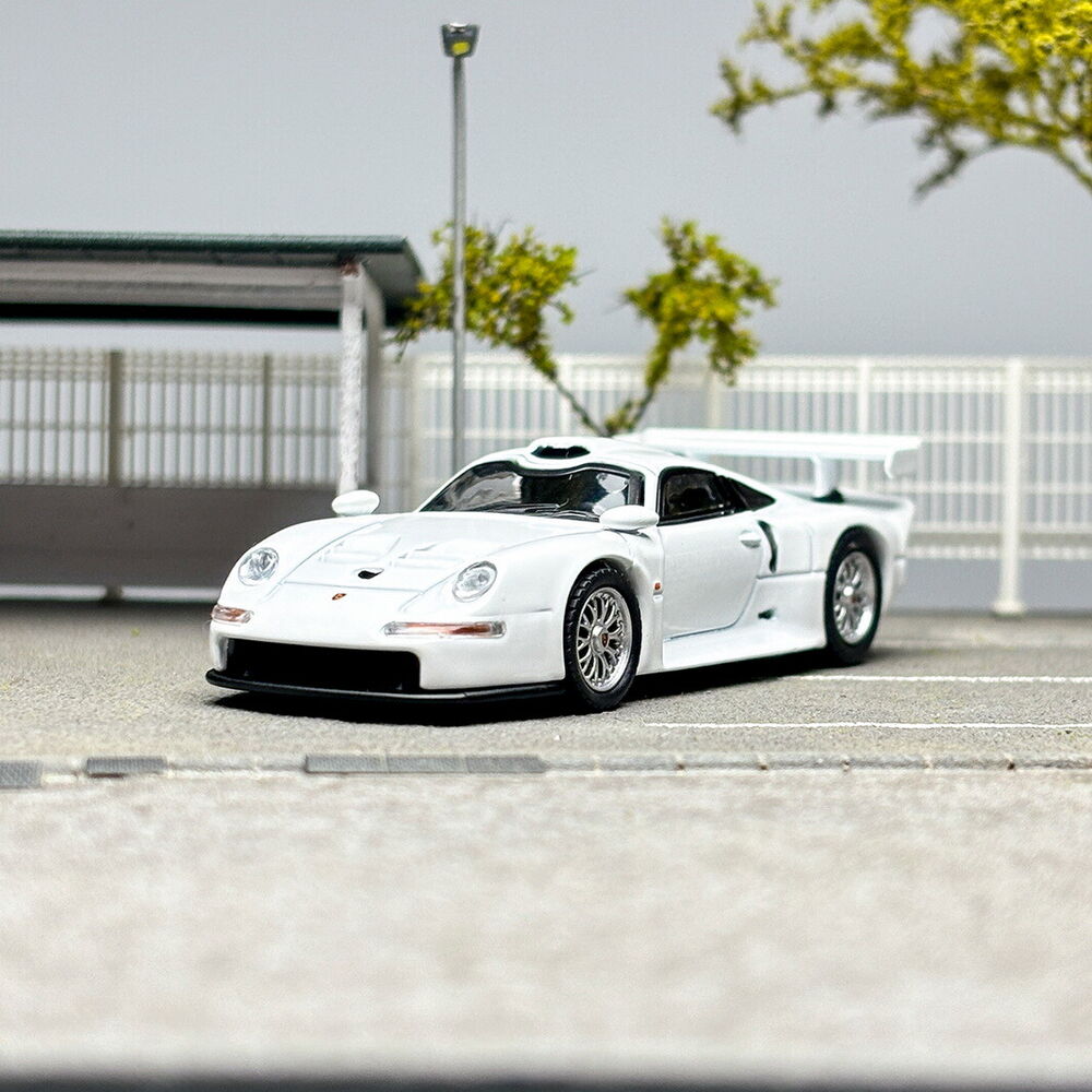 Sparky 1/64 Porsche 911 GT1 White Diecast Model Toy Gift New in Box