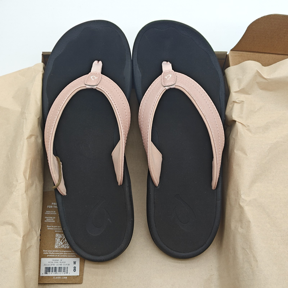OluKai Ohana Women Pink Sandals with Arch Support Flip Flops Sizes 5-9