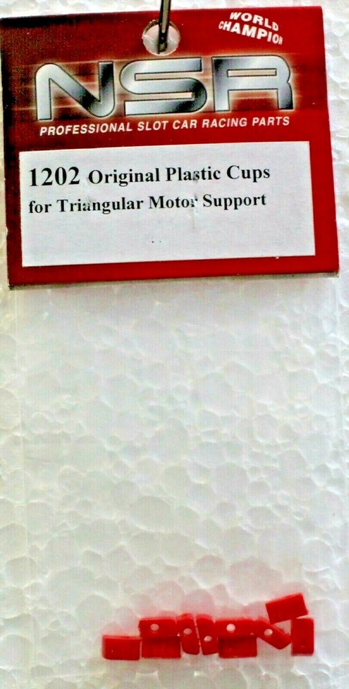 1202 NSR Plastic Cups for Triangular Motor Support 10 pcs 132 Slot Car Part