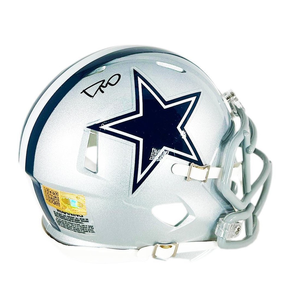 DeMarvion Overshown Signed Dallas Cowboys Speed Mini Football Helmet (JSA)
