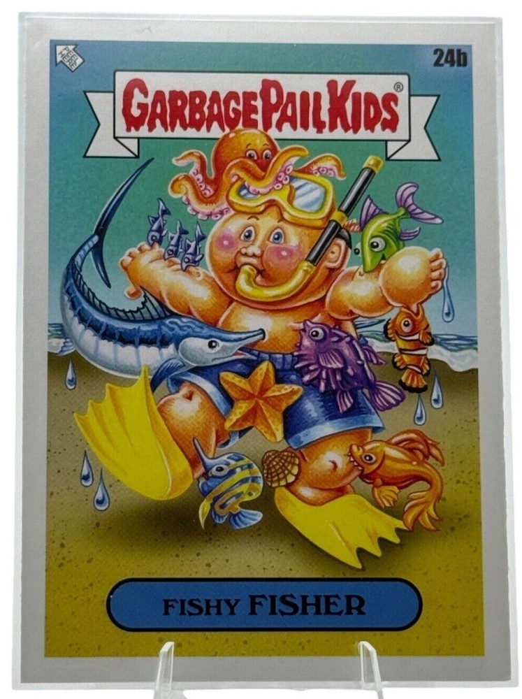 2023 Garbage Pail Kids Go On Vacation Series Fishy Fisher Card 24b Collectible