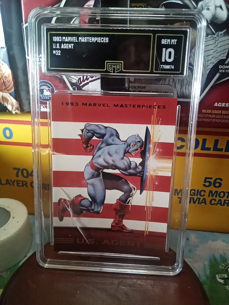 1993 Marvel Masterpieces GMA Gem Mint 10 U.S. Agent Base Trading Card #32 Highly Graded Collectible