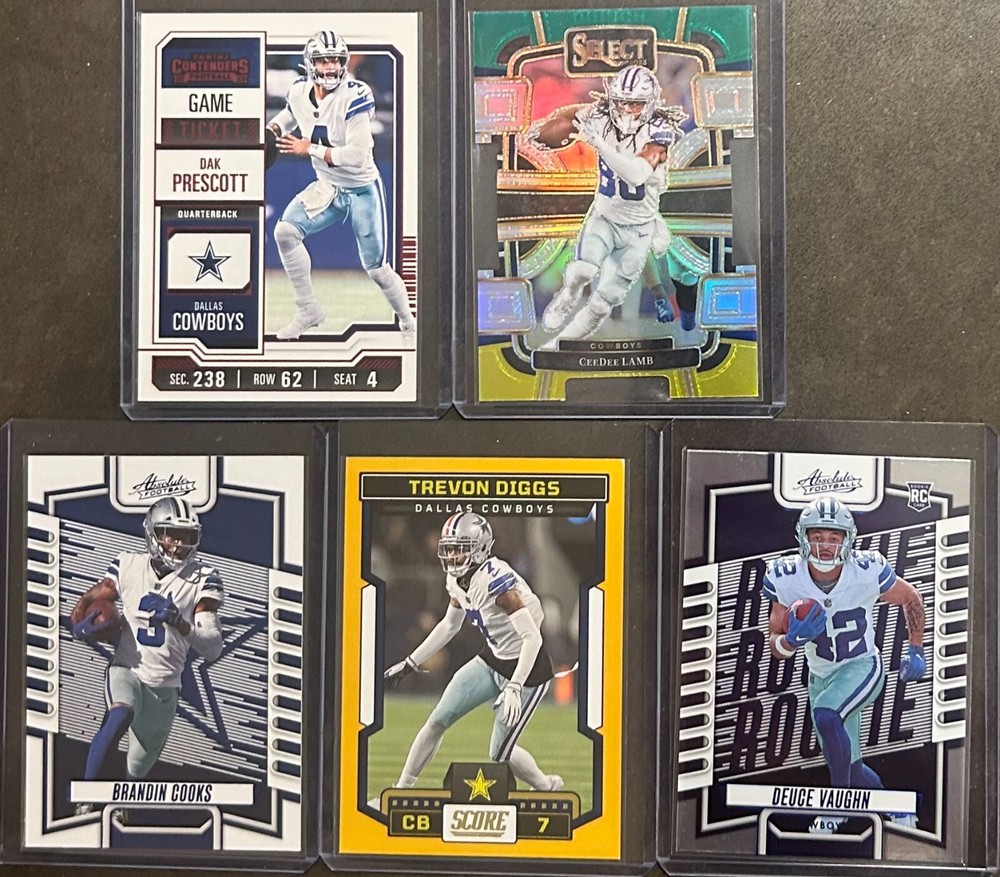 2023 Panini Football Dallas Cowboys 5 Card Parallel Trading Lot!