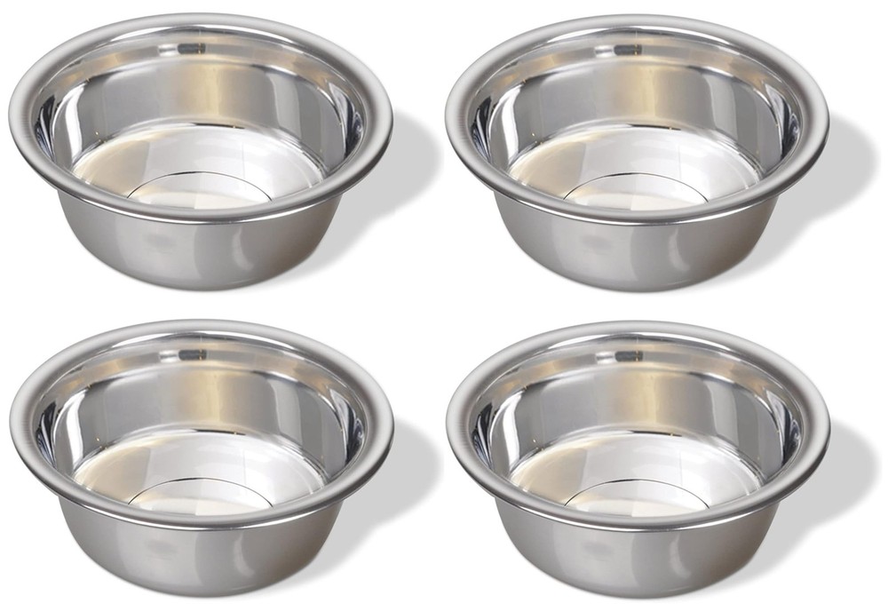 4 Pack 1.6 Cup Stainless Steel Dog Bowls for Food Water 13.5 oz Capacity