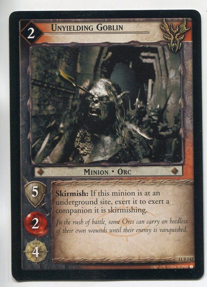 Lord Of The Rings CCG Shadows 11S142 Unyielding Goblin