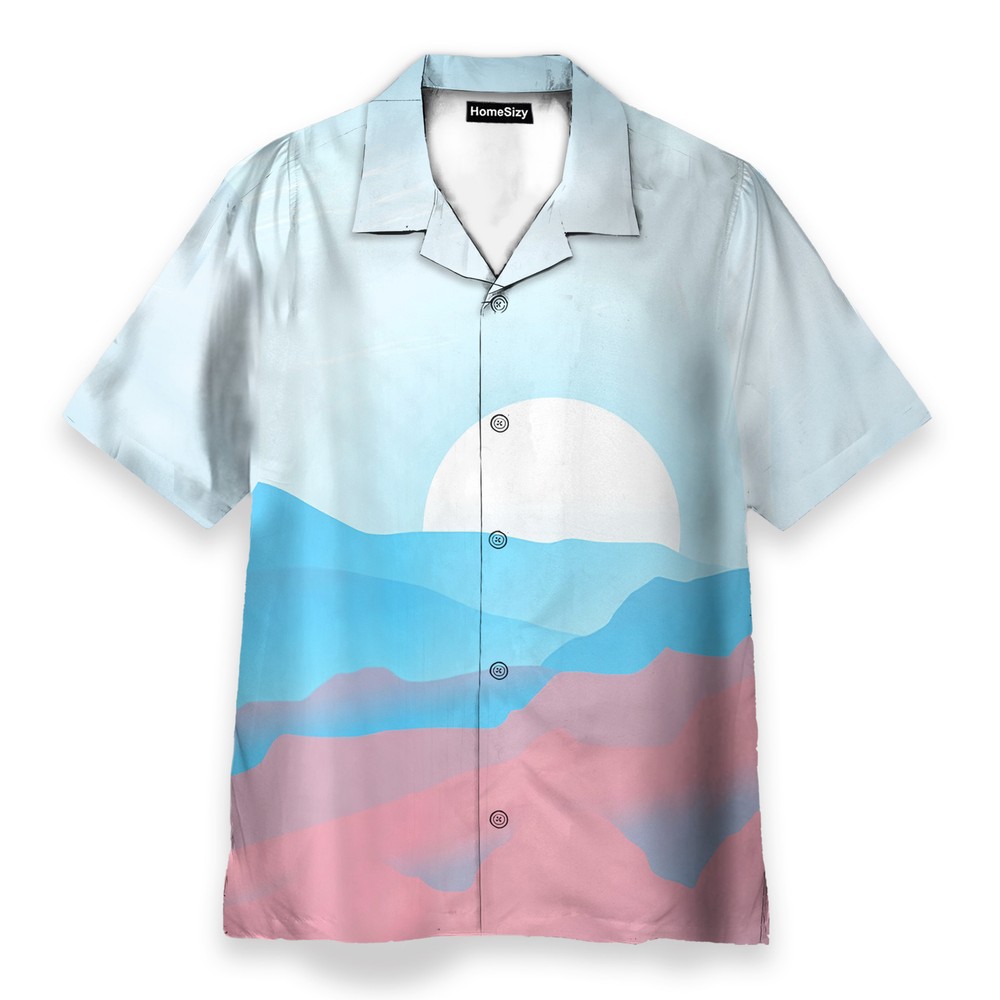 LGBT Trans Pride Sunrise   Hawaiian Shirt Beach Shorts