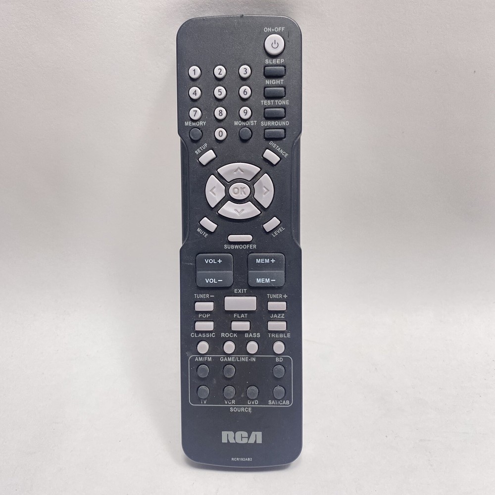 Original RCA RCR192AB2 Remote for DVD Home Theater RT2760 RT27U9F7