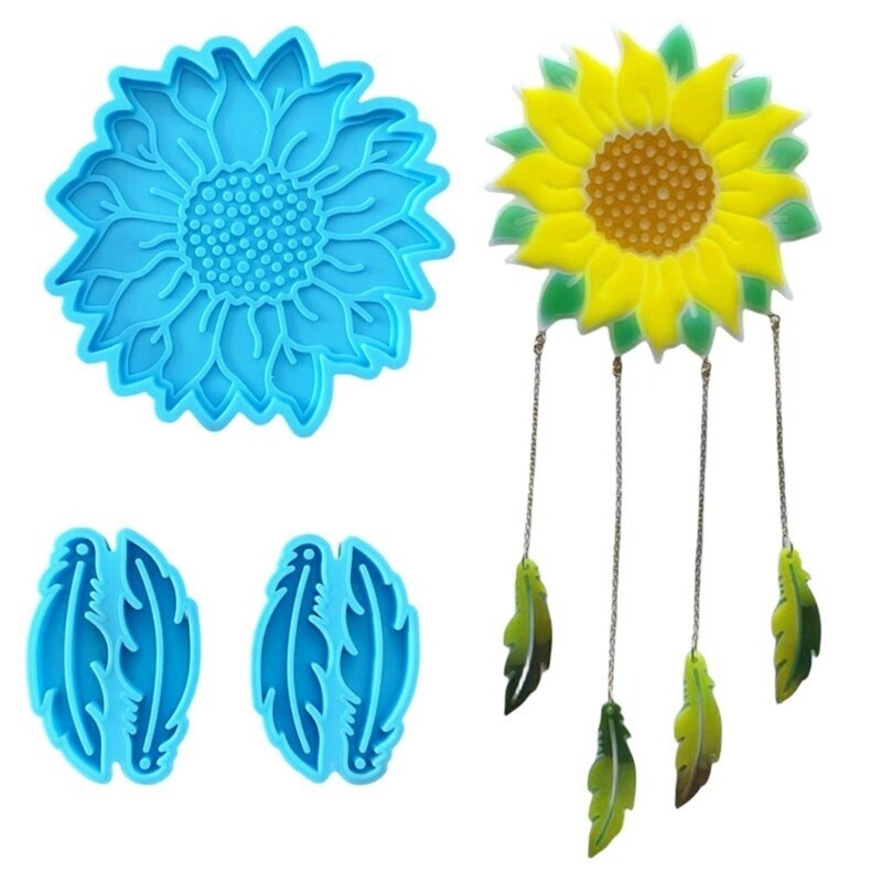 Versatile 3-Piece Silicone Mold Set for Resin Wind Pendants