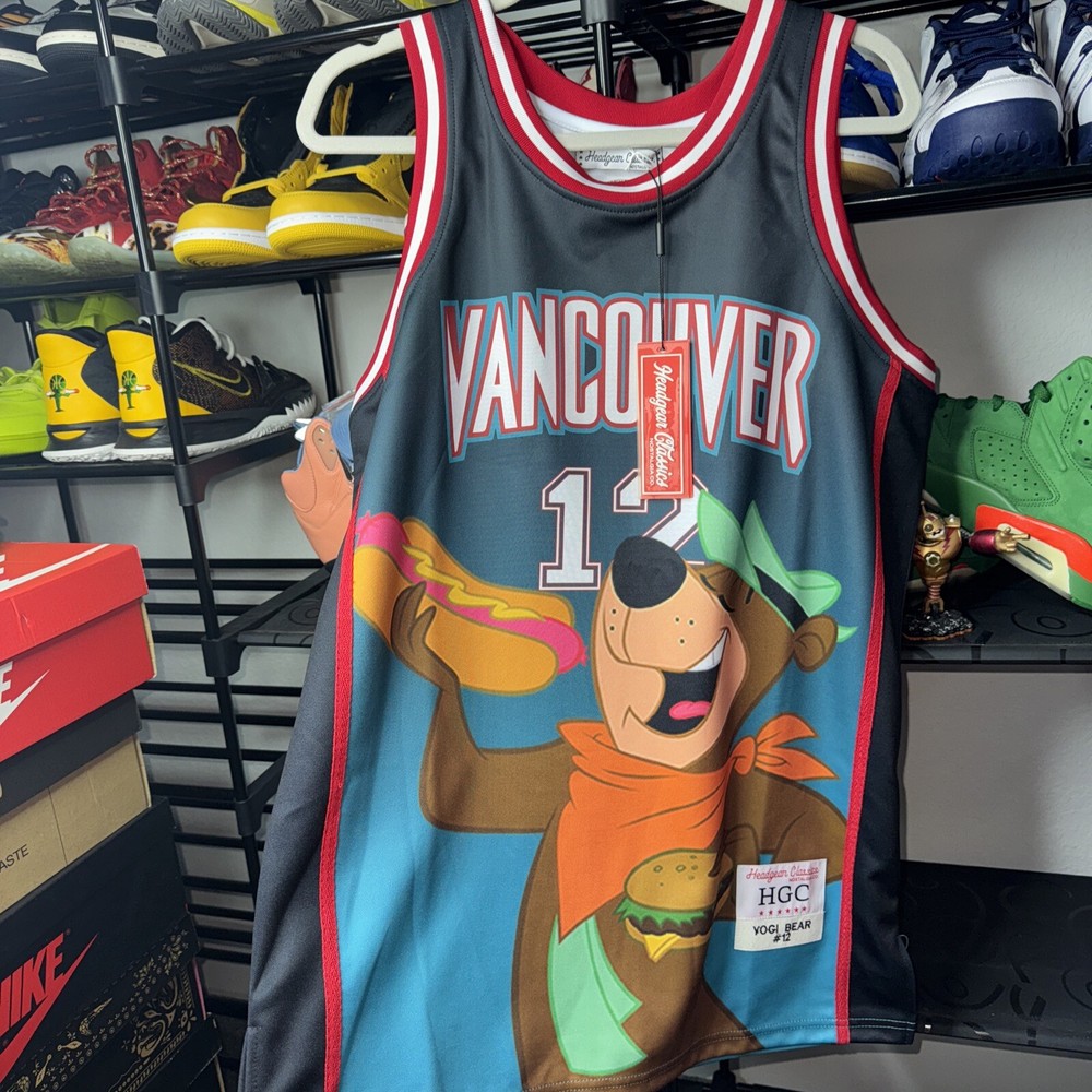 Vancouver Yogi Bear Blue Retro Nostalgia Jersey Men's Large NWT