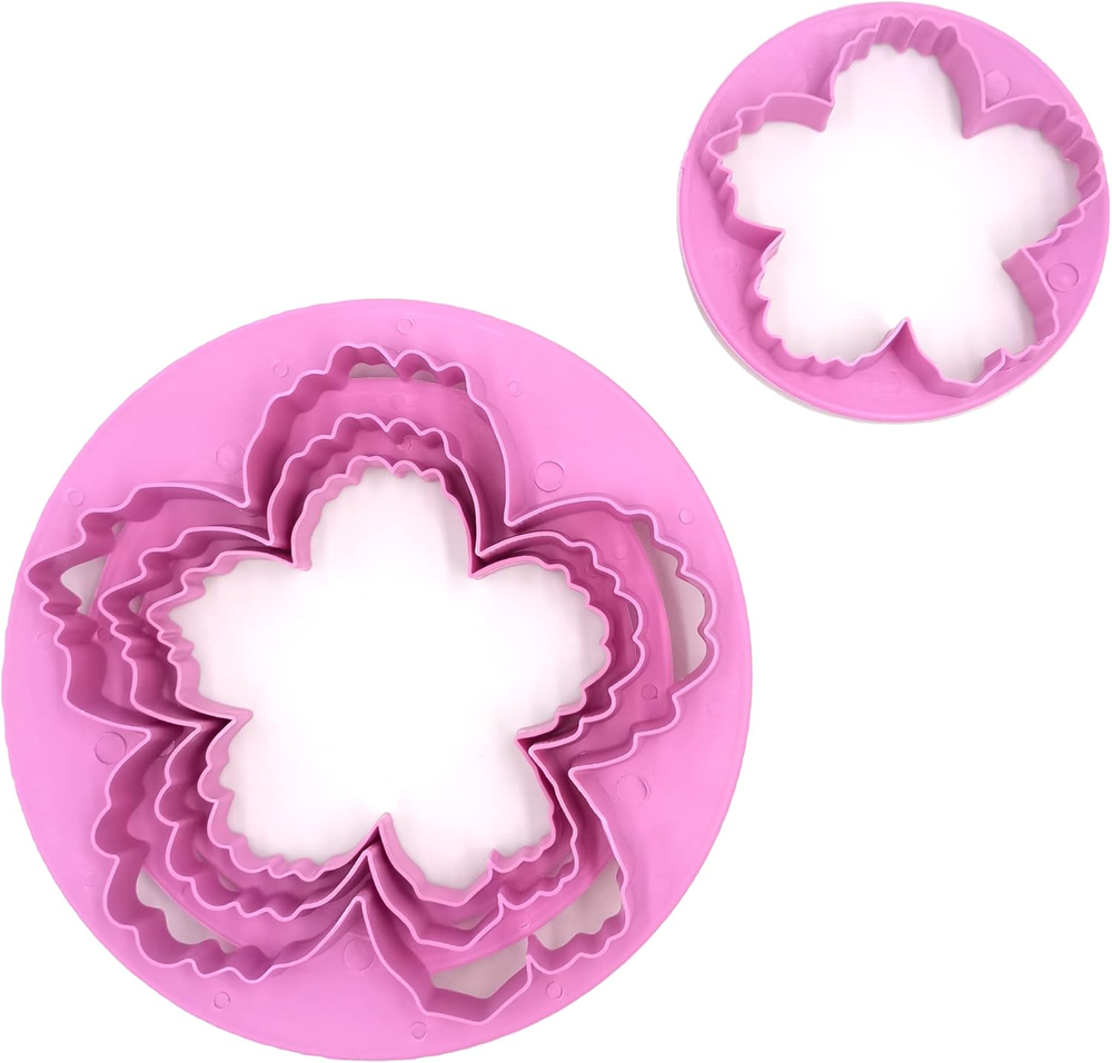 Big Peony Flower Fondant Cutter Set for Cake Decorating and Cookies