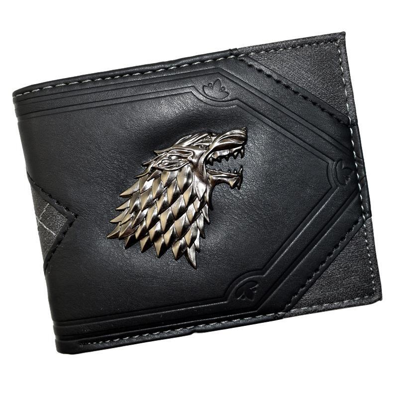 Slim Wolf Leather Multicolor Credit Card Holder for Men