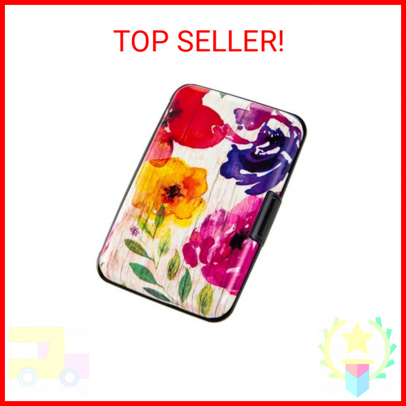 Credit Card Holder, Metal Card Wallet RFID Blocking Mini Slim Aluminum Business-image