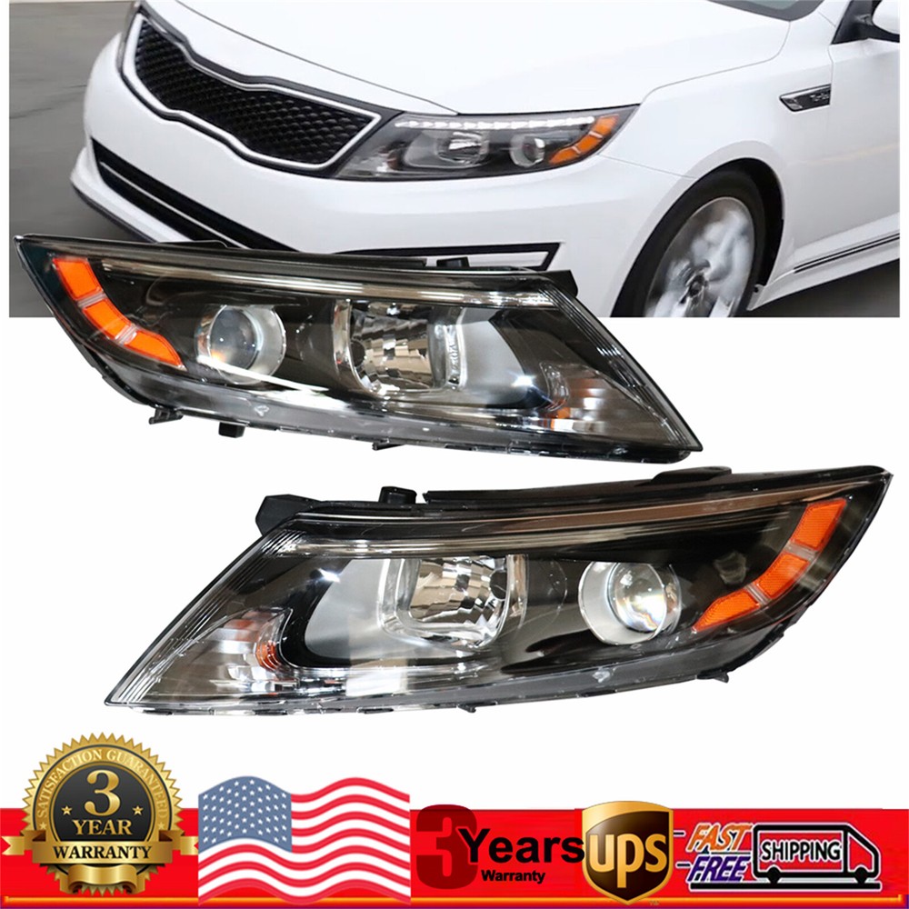 1 Pair Headlight Headlamps Assembly For Kia Optima 2014-2015 Left and Right