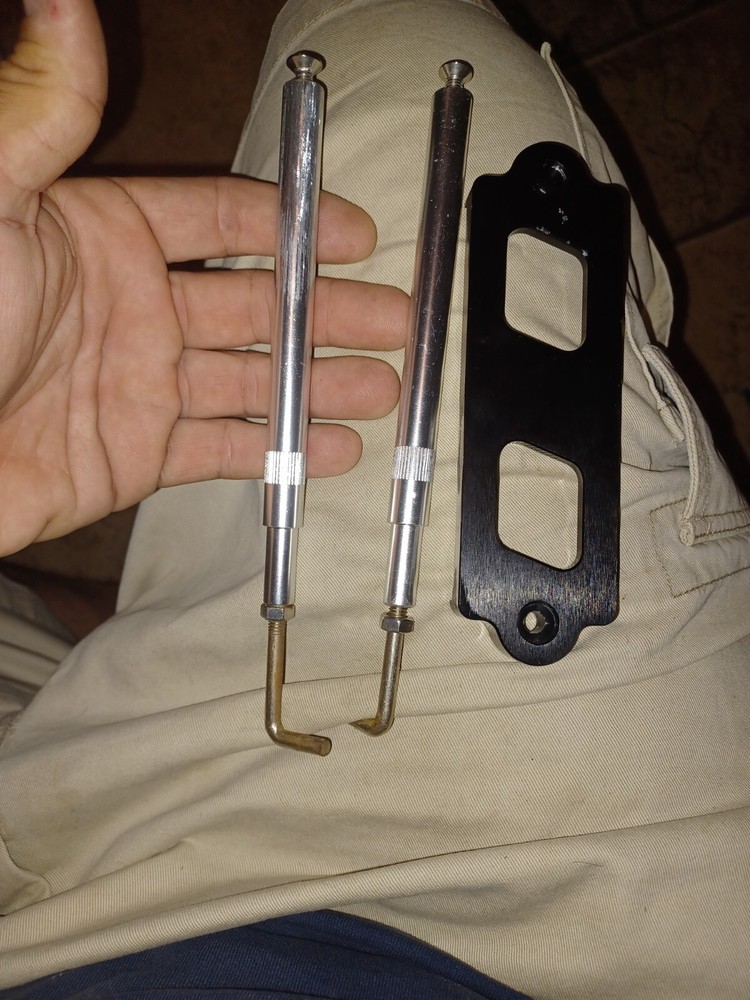 Black Battery Tie Down Kit Hold Down Rod With Tray Hooks For Honda Civic Integra