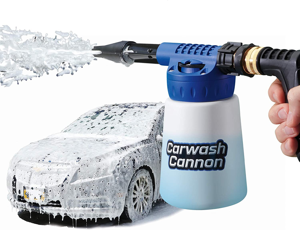 Carwash Cannon Foam Blaster Nozzle Gun for Car, Truck, Boat & More - 5 Spray Set
