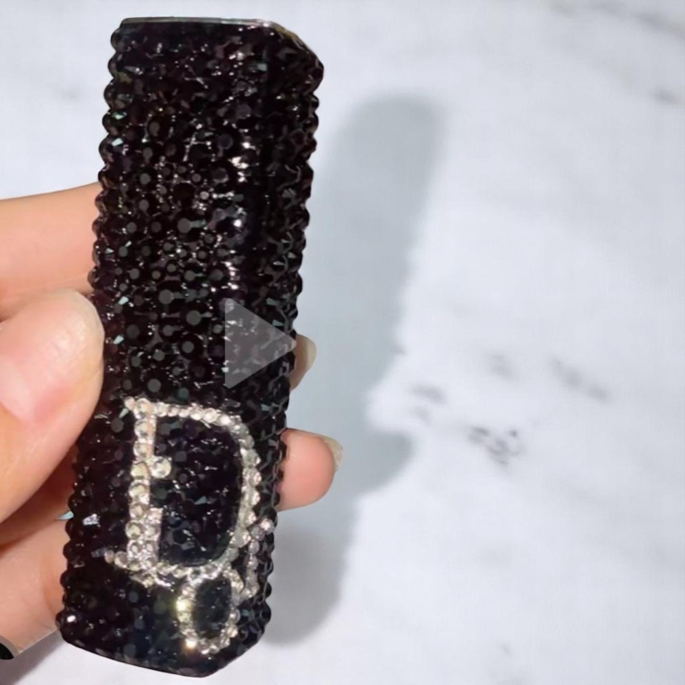 Dior Lip Case Deco Glitter Crystal Makeup Holder Beauty Organizer