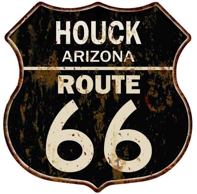 HOUCK, ARIZONA Route 66 Shield Metal Sign Man Cave Garage 211110014002