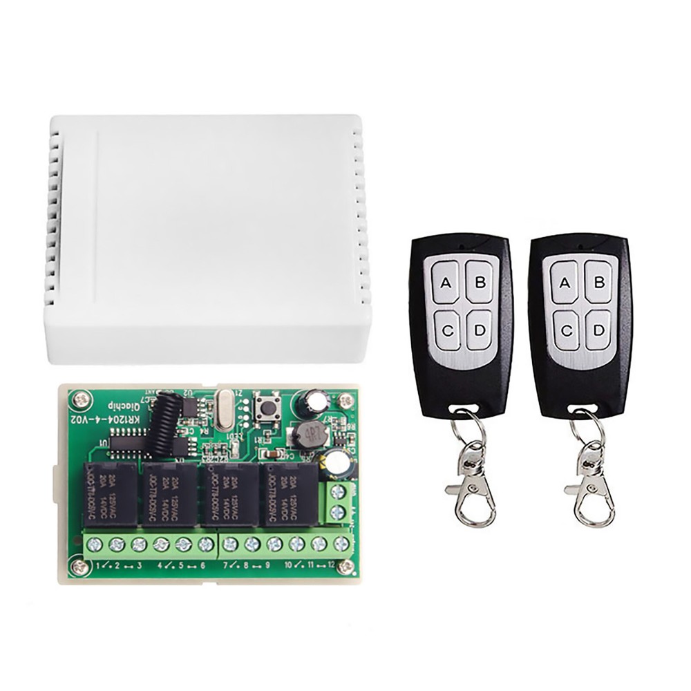 Security Control DC 4-Channel 443MHz Wireless RF Remote Control Relay Switch