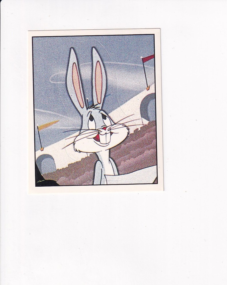Vintage 1990 Panini Happy Birthday Bugs Bunny Sticker #140 Collectible