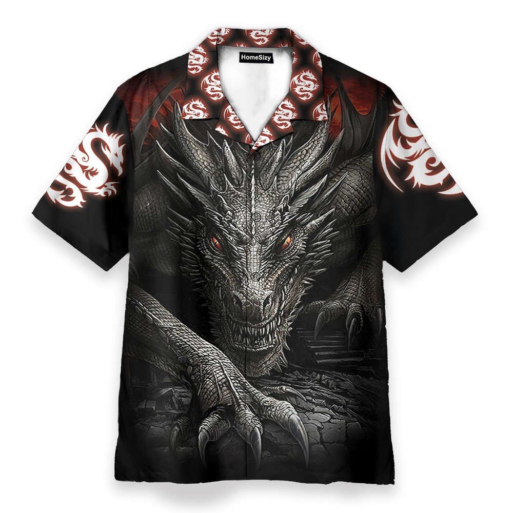 Dragon Mens Buttons Up Shirts   Hawaiian Shirt