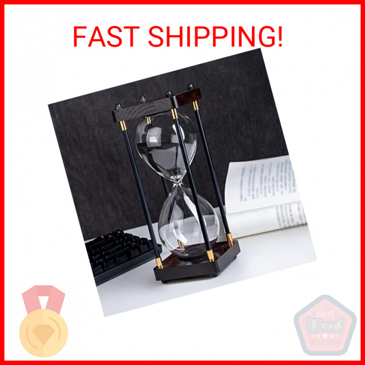 Large Sand Timer, Hourglass Timer 60 Minutes,Vintage Wooden Hour Glass Timer,Mod