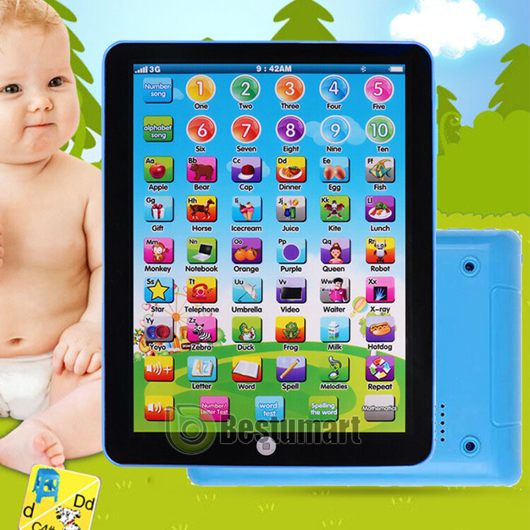 USB Rechargable Baby Kids Tablet Toy Play Music Learning Educational Cell Phone