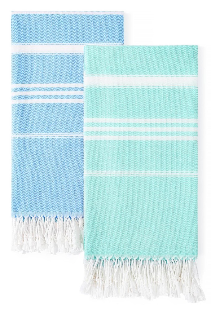 2-Pack Quick-Dry Turkish Cotton Beach Towels – Soft, Sand-Free & Super Absorbent for Adults