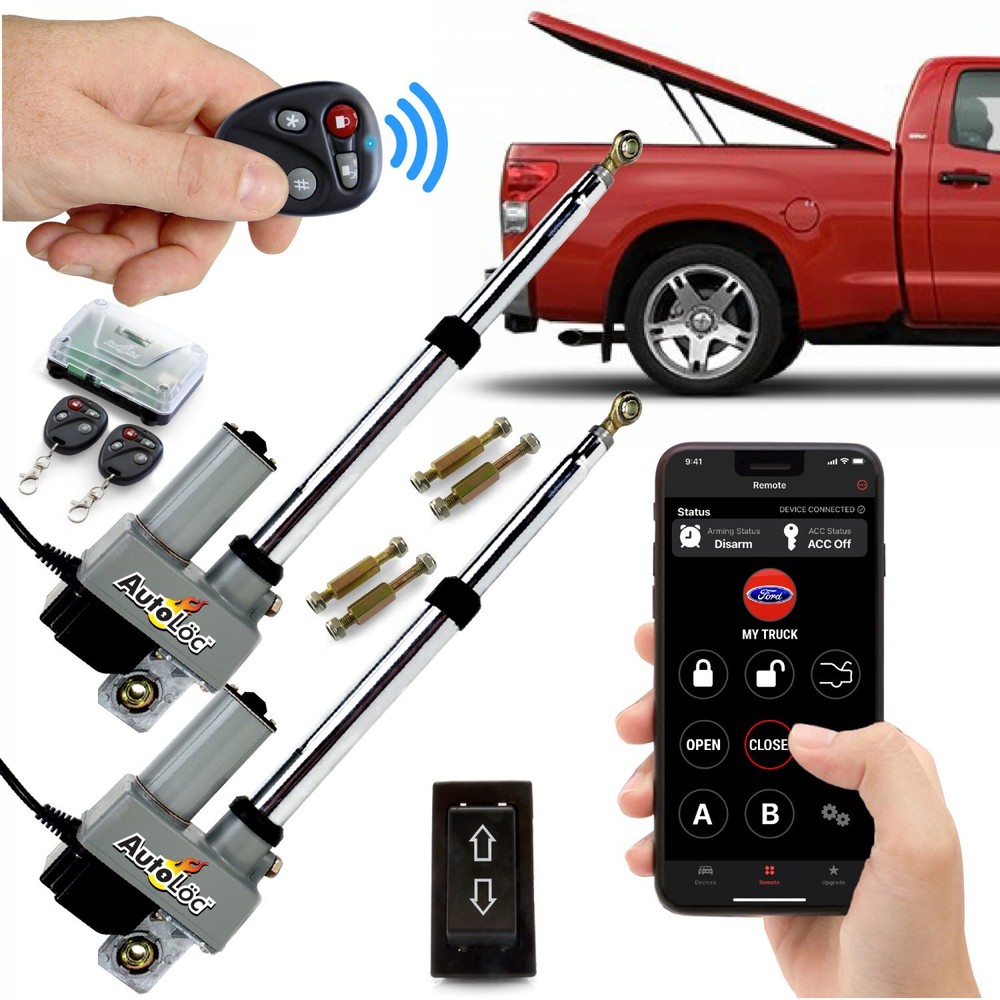 12V Remote Control Power Tonneau Cover Kit with Linear Actuator Motor