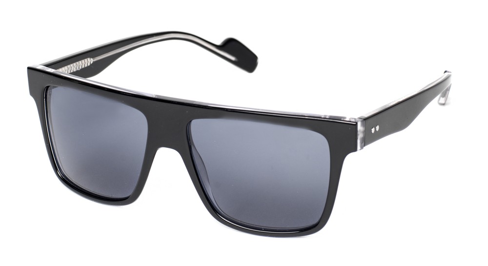 Matte Black Crimson Pico Sunglasses with Clear Smoke Polarized Lenses  -image