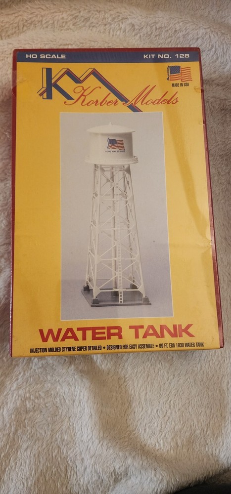 Korber Models HO #128 Water Tank (Kit form) 69 Scale Feet Tall 1930's Era