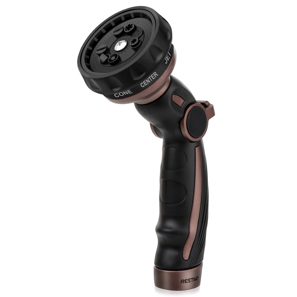 Hose Nozzle Heavy Duty, Metal Water, Hose Sprayer for Garden, 9 Spray Patterns