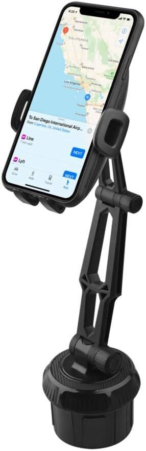 Fugetek Car Cup Holder Phone Mount Cradle, Universal Base, Hands-Free, Black