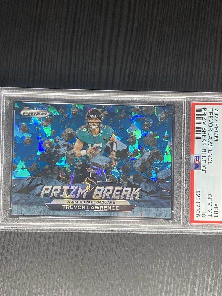 2022 Trevor Lawrence /99 PSA 10 Prizm Break blue Ice