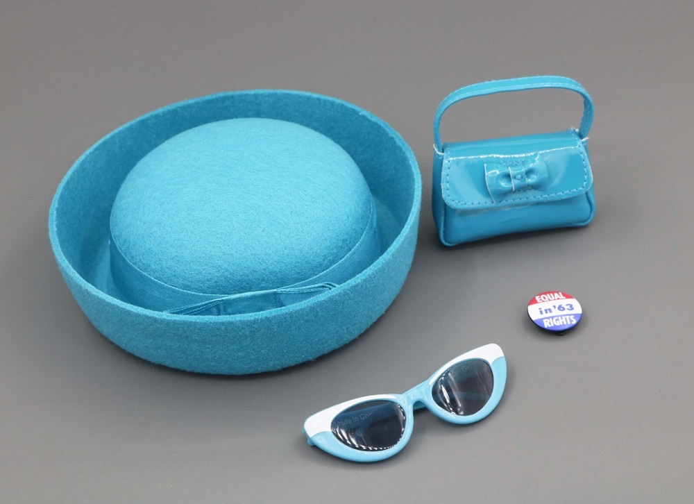 American Girl 18'' Doll Melody Outfit Felt Hat Purse Button Set 4