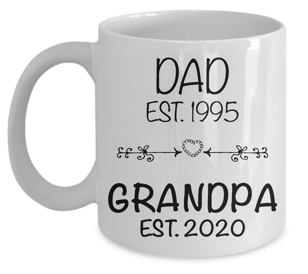 Grandpa Est 2020 Pregnancy Announcement Grandparents Mug Pregnancy Reveal Mug