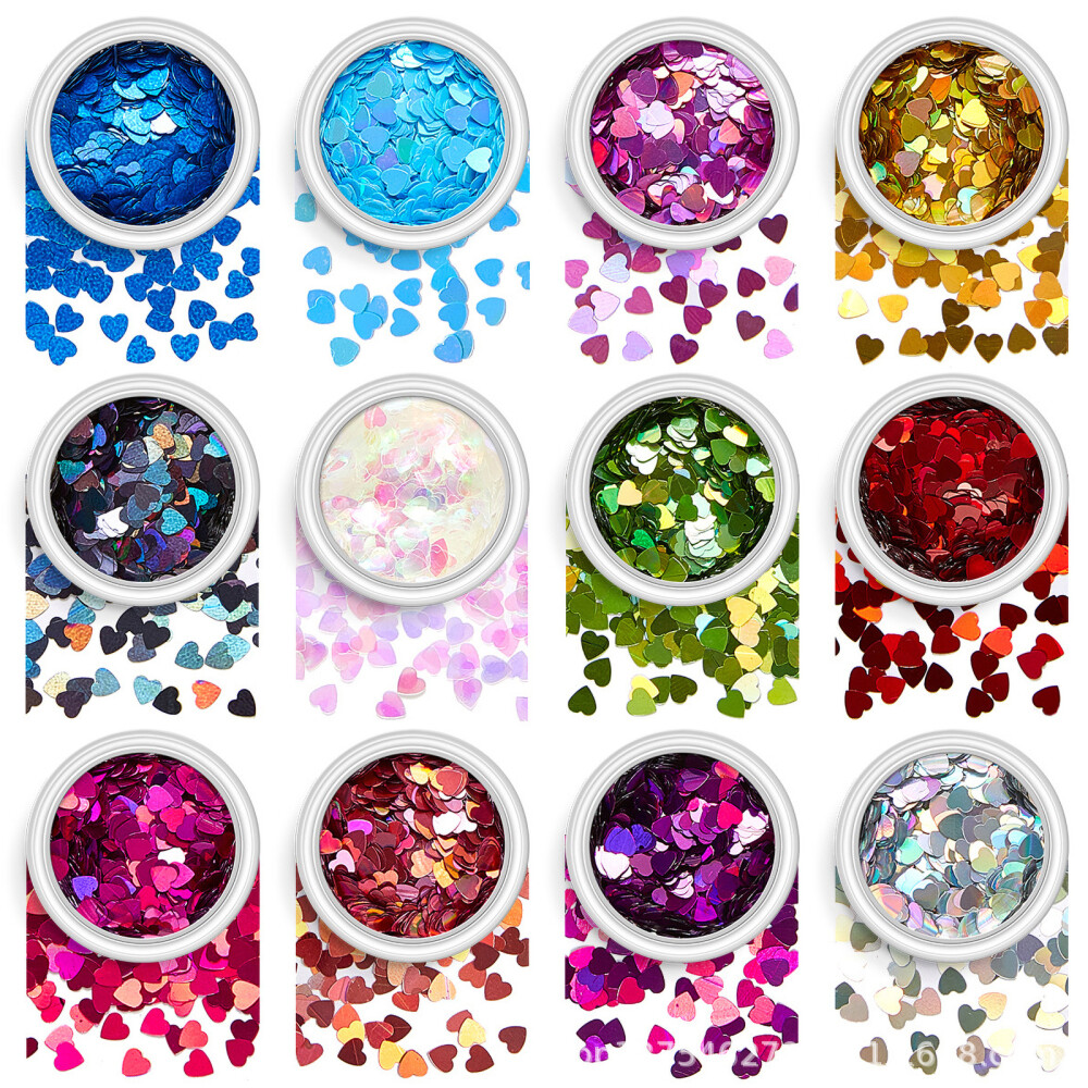 12 Boxes Gel Nail Design Stickers Invitation Card Decorations Rave Party