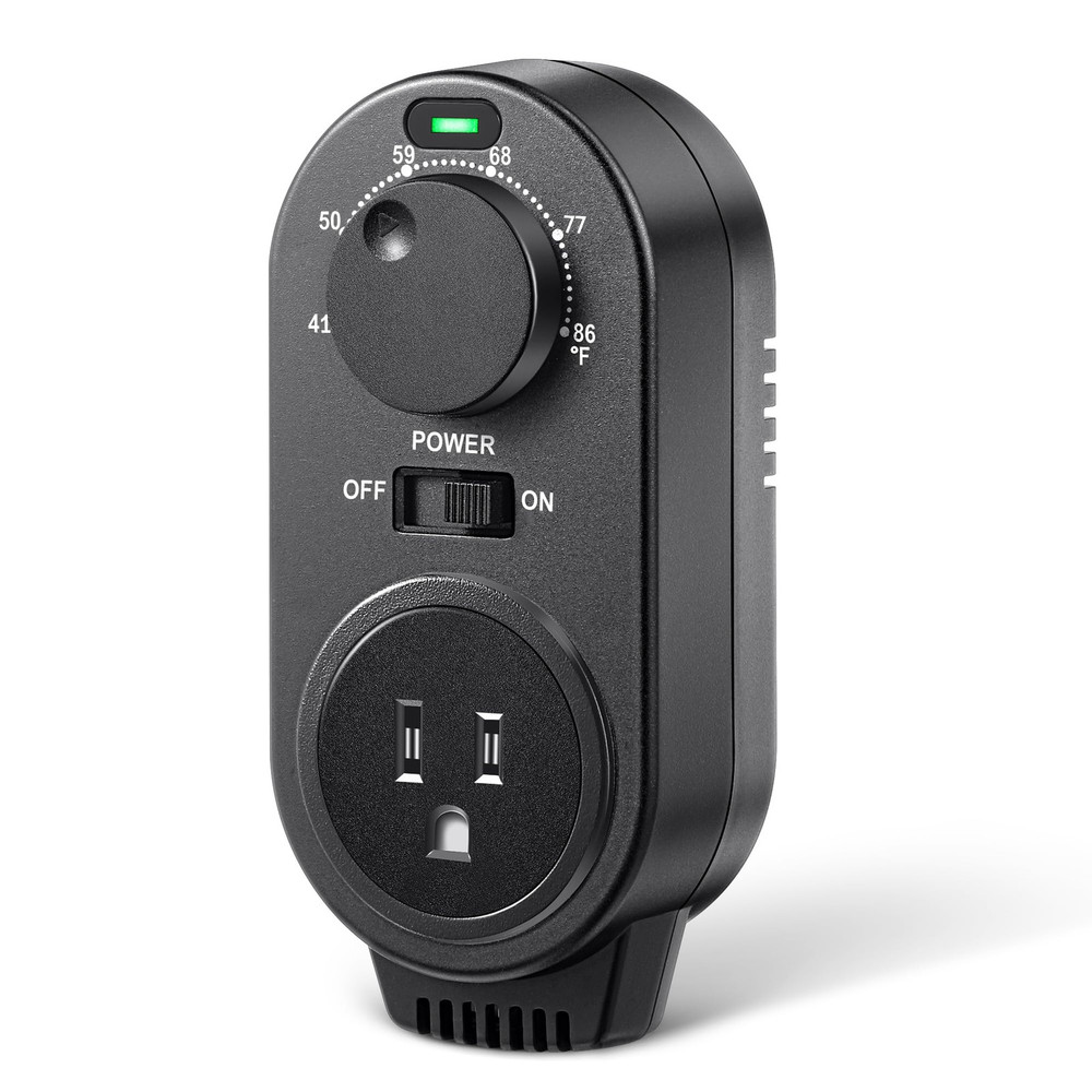 Adjustable Thermostat Plug in Heating and Cooling Thermostat Controlled Outl